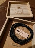Pig & Hen Savage Sam Armband Zwart/Zilver S/M, Sieraden, Tassen en Uiterlijk, Armbanden, Ophalen of Verzenden, Zo goed als nieuw