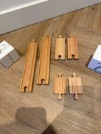 Heel goed 6x Brio houten trein lange rechte spoor rails set, Ophalen of Verzenden, Zo goed als nieuw