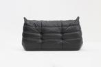 Vintage Togo Ligne Roset 2-zits sofa  zwart leer, Vintage, design, Tweepersoons, Ophalen of Verzenden, Zo goed als nieuw