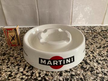 Martini jaren 60 witte stenen ronde grote café asbak mooi beschikbaar voor biedingen