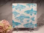 Knutsel servetten blauw groen vissen decoupage nr M730, Ophalen of Verzenden, Nieuw, Materiaal
