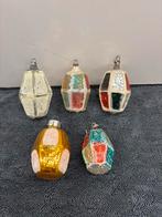 Oude glazen kerstballen. Lantaarntjes per stuk te koop, Diversen, Kerst, Ophalen of Verzenden, Zo goed als nieuw