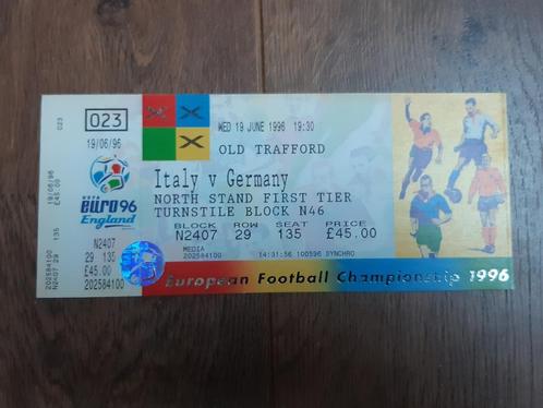 Voetbalkaartje/-ticket ITALIË-DUITSLAND - EURO1996, Tickets en Kaartjes, Sport | Voetbal, Eén persoon