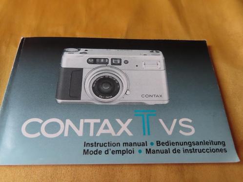 Contax T VS  camera gebruiksaanwijzing, Audio, Tv en Foto, Fotocamera's Analoog, Zo goed als nieuw, Spiegelreflex, Overige Merken
