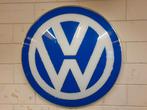 Mooie bolle VW logo 93cm VW dealer lichtbakplaat Alu rand, Ophalen, Reclamebord, Eu, Gebruikt