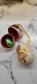 Vintage paasei containers, houten paastak eieren, pasen, Diversen, Pasen, Ophalen of Verzenden, Zo goed als nieuw