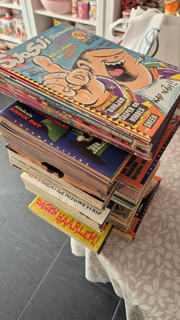 Grote stapel Sjors & Sjimmie/SjoSji 1990-1998, Boeken, Stripboeken, Gelezen, Meerdere stripboeken, Ophalen
