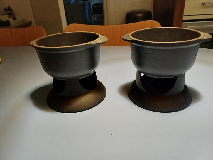 Fonduesetjes, chocoladefondue, kaasfondue, Witgoed en Apparatuur, Fonduesets, Zo goed als nieuw, Fondueset, Waxinelicht, Ophalen of Verzenden