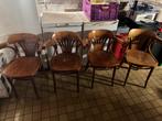 8 bistro stoelen, Ophalen, Gebruikt, Bruin