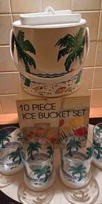 Vintage IJsemmer Set met Palmboom Design, Ophalen of Verzenden, Zo goed als nieuw