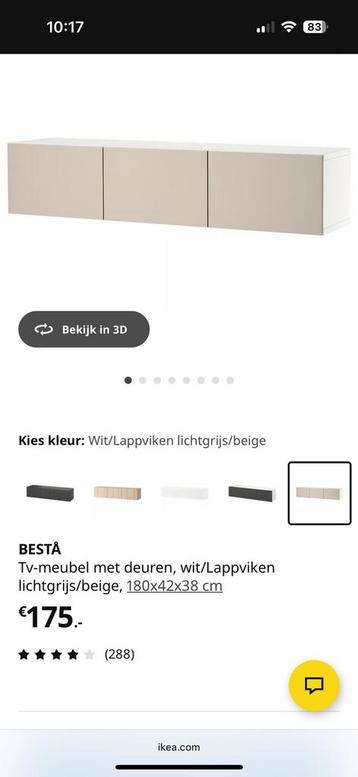 IKEA BESTÅ tv meubel 180x42x38cm - afbeelding 4