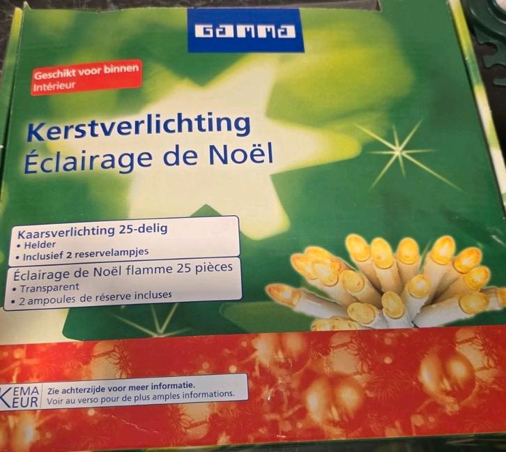 Kerstboom Snoerverlichting 25 delig GEEN LED LAMPJES  zgan, Diversen, Kerst, Zo goed als nieuw, Ophalen of Verzenden