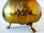 Geelkoperen wijnkoeler champagnekoeler aker ketel leeuwenkop, Antiek en Kunst, Antiek | Koper en Brons, Ophalen of Verzenden