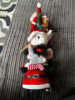 Dansende en zingende kerstmuisjes 40 cm op baterijen (4x AA), Ophalen, Zo goed als nieuw