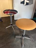Set van 2 vintage krukken, Huis en Inrichting, Stoelen, Ophalen, Gebruikt, Twee, Bruin