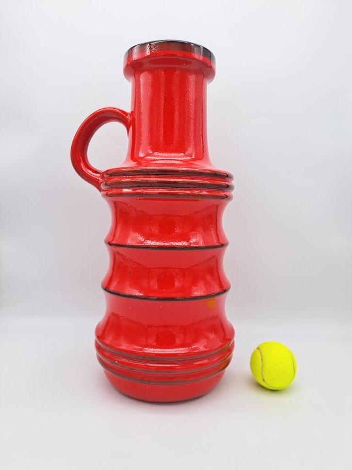 Vintage West Germany Vaas Scheurich Pagode 427-47 Rood, Antiek en Kunst, Antiek | Vazen, Ophalen of Verzenden