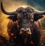 Glasschilderij Buffel, Gehard glas, Ophalen of Verzenden, Nieuw