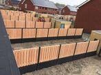 Hout beton schutting Actie, Tuin en Terras, Schuttingen, Nieuw, 6 meter of meer, Hout, 1 tot 2 meter