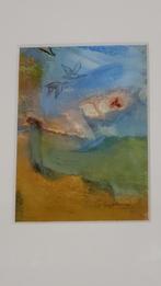 Aquarel van G. Lyklema; Diverse kleuren 32 x 35,5 cm prent 9, Ophalen of Verzenden