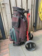 Turfmaster golf Tas met golfkar trolley en schrijfplateau, Ophalen, Gebruikt, Tas, Overige merken