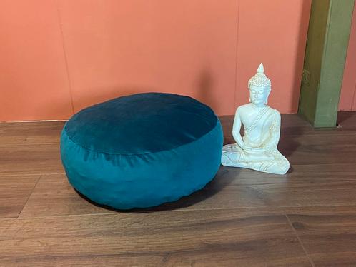 Meditatie Kussen - Vloerkussens - Handwerk - 40x20cm, Huis en Inrichting, Woonaccessoires | Kussens, Nieuw, Blauw, Rond, Ophalen of Verzenden