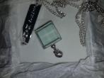 Zilver medaillon foto hanger, Verzenden, Zilver, Hanger
