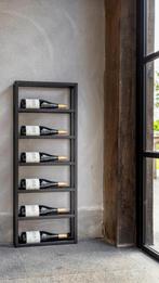 WIJNREK zwart staal - design | voor 6 flessen, Huis en Inrichting, Woonaccessoires | Wijnrekken, Ophalen, 5 tot 15 flessen, Zo goed als nieuw
