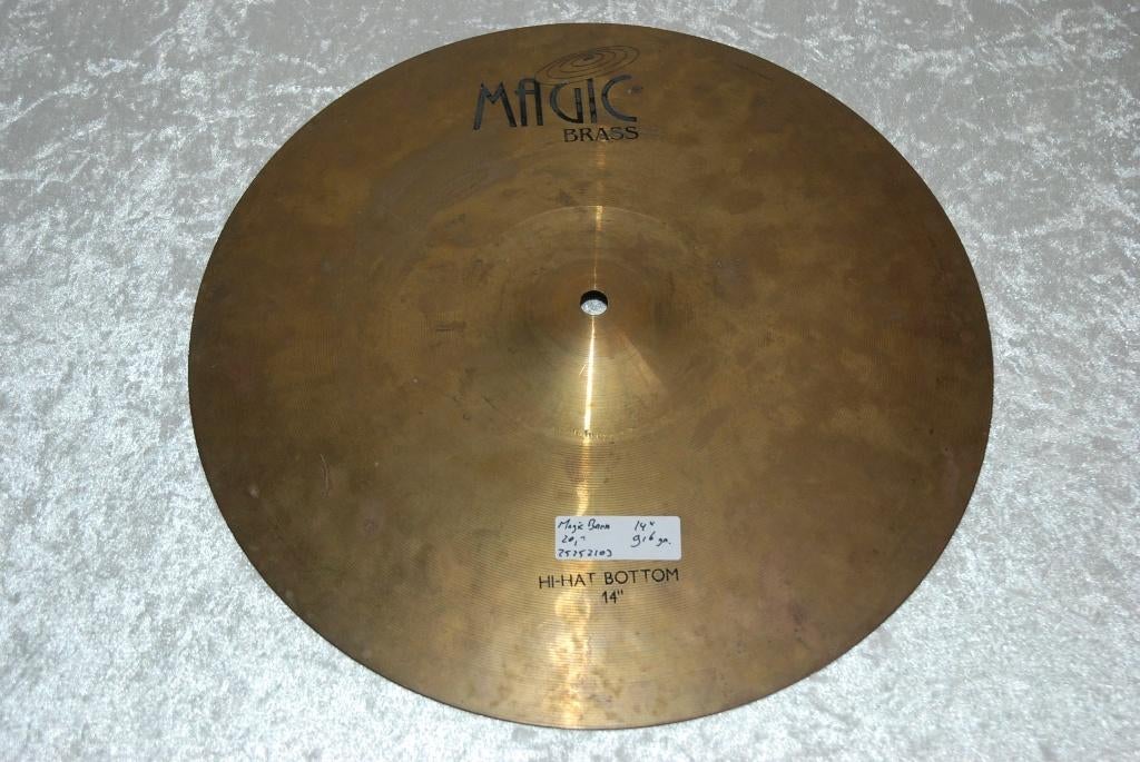 Magic Brass Bottom hihat bekken 916gr 14 inch  <25252103>, Gebruikt, ., Drums of Percussie, Ophalen of Verzenden