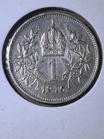 Oostenrijk, zilveren 1 Corona 1916 prachtig, Zilver, Oostenrijk, Losse munt, Verzenden