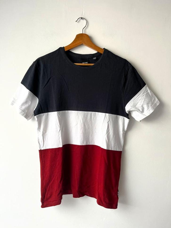 Only & Sons rood wit blauw T-shirt, maat S, Kleding | Heren, T-shirts, Gedragen, Maat 46 (S) of kleiner, Blauw, Ophalen of Verzenden