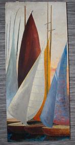 J. G. Veel, 1925 Alkmaar, boten olieverf op board., Verzenden