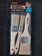 Kwastenset 3 delig, kwasten voor alle verftypen, gloednieuw!, Ophalen of Verzenden, Nieuw, Kwast
