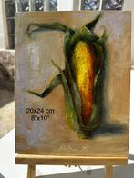 Olieverf schilderijen: maïskolf, bananen en kaki, Huis en Inrichting, Minder dan 50 cm, Oorspronkelijke maker, Verzenden, Nieuw
