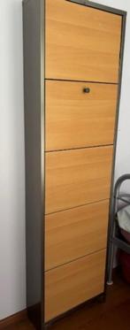 Schoenenkast metaal 5-vaks - 175x50x17cm - op te knappen, Huis en Inrichting, Kasten | Schoenenkasten, Ophalen, Gebruikt