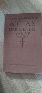 Atlas der Gehele Aarde - 1947, Boeken, Atlassen en Landkaarten, Overige atlassen, P.R. Bos & J.F. Niermeyer, 1800 tot 2000, Wereld