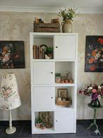 2352 Witte MDF kast met schuifdeurtjes vitrinekast, Ophalen, Gebruikt