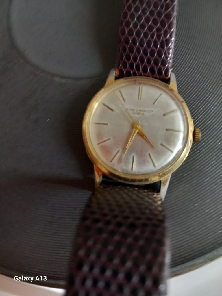 Vintage Baume & Mercier Polshorloge 18 breitling, Sieraden, Tassen en Uiterlijk, Ophalen, Breitling, Polshorloge, 1960 of later