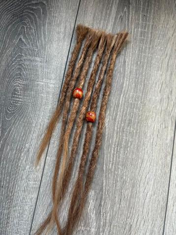 6 donkerblond dreadlock extensions human hair beschikbaar voor biedingen