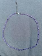 Rocailles choker ketting, Sieraden, Tassen en Uiterlijk, Overige materialen, Verstelbaar, Paars, Nieuw