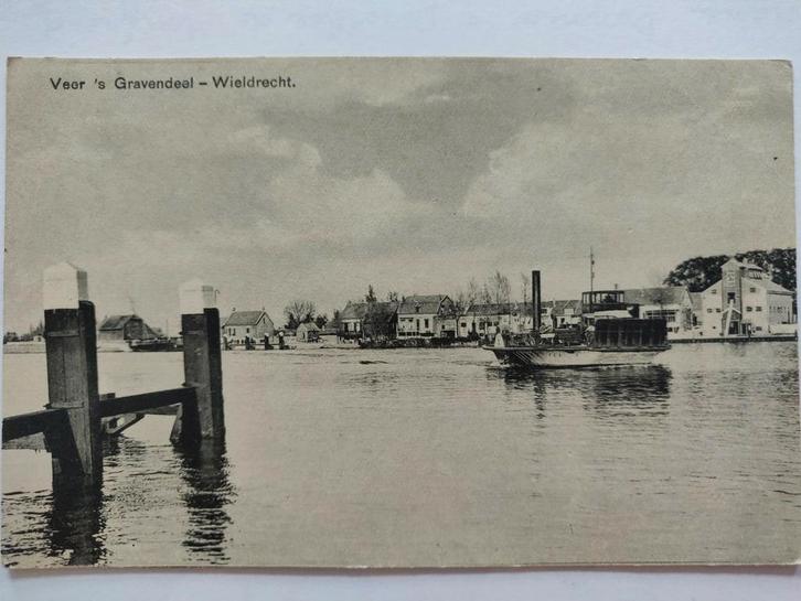 H1086 Dordt sGravendeel Wieldrecht 1929, Verzamelen, Ansichtkaarten | Nederland, Zuid-Holland, 1920 tot 1940, Ophalen of Verzenden