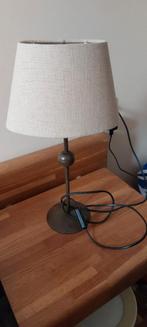 Te koop: vintage schemerlamp m/ ijz.voet, Ophalen of Verzenden, Metaal