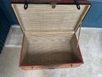 Vintage Houten Kist met Metalen Verstevigingen, Antiek en Kunst, Antiek | Meubels | Kasten, Ophalen