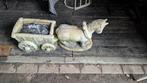 Beeld paard en wagen, Tuin en Terras, Tuinbeelden, Ophalen, Zo goed als nieuw, Dierenbeeld