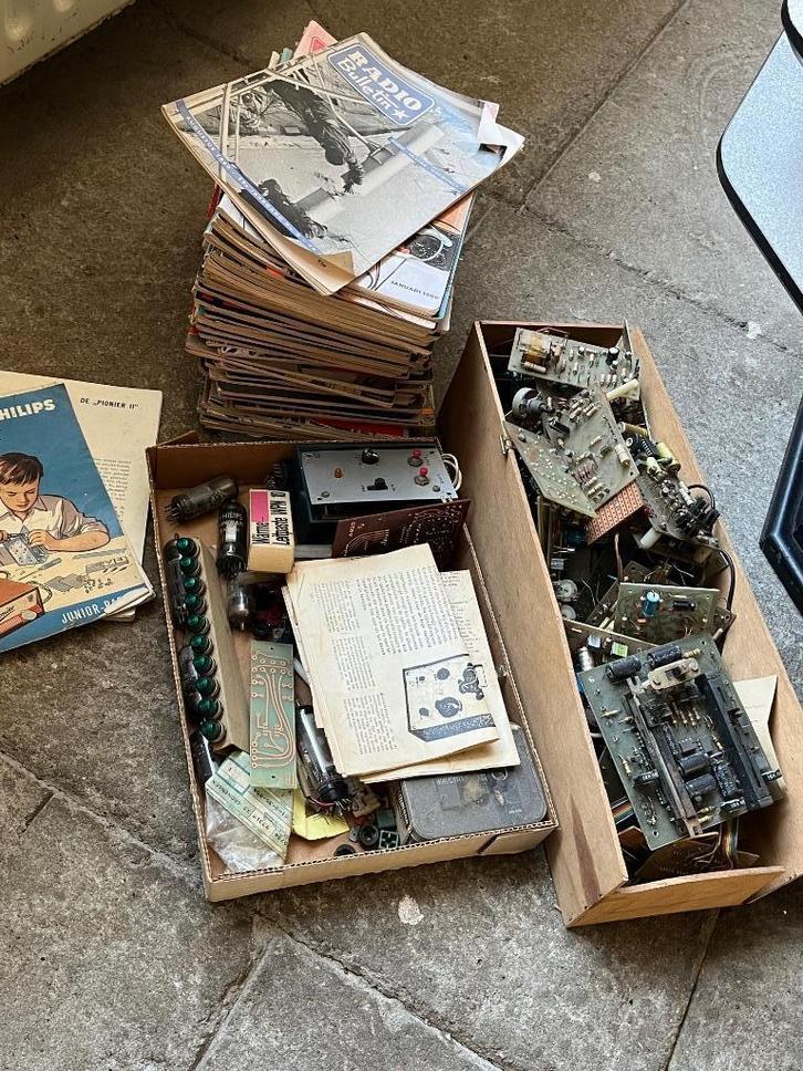 restant elektra bouwdozen 1960, Hobby en Vrije tijd, Elektronica-componenten, Gebruikt, Ophalen of Verzenden