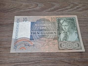Mooi biljet 10 gulden Meisje met druiven, 1941 beschikbaar voor biedingen