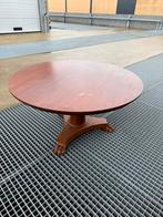 Antieke ronde salontafel met klauwpoot, Huis en Inrichting, Tafels | Salontafels, Ophalen, Gebruikt, 100 tot 150 cm, 50 tot 75 cm