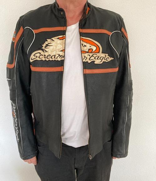 Vintage leren jas Harley Davidson - Screaming Eagle XXL, Motoren, Kleding | Motorkleding, Jas | leer, Heren, Tweedehands, Ophalen of Verzenden