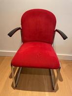 Armstoel - Dutch Original Gispen 413R, Huis en Inrichting, Stoelen, Ophalen, Zo goed als nieuw, Metaal, Rood