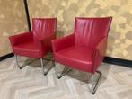 2x Bert Plantagie design fauteuils, Huis en Inrichting, Ophalen of Verzenden, Zo goed als nieuw, Leer, 50 tot 75 cm
