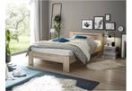 Twijfelaar bed 120 cm JONNA met bodem en comfortabele matras, Verzenden, Wit, Nieuw, Twijfelaar